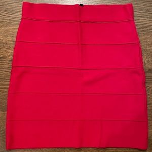BCBGMaxAzria Red Power Skirt